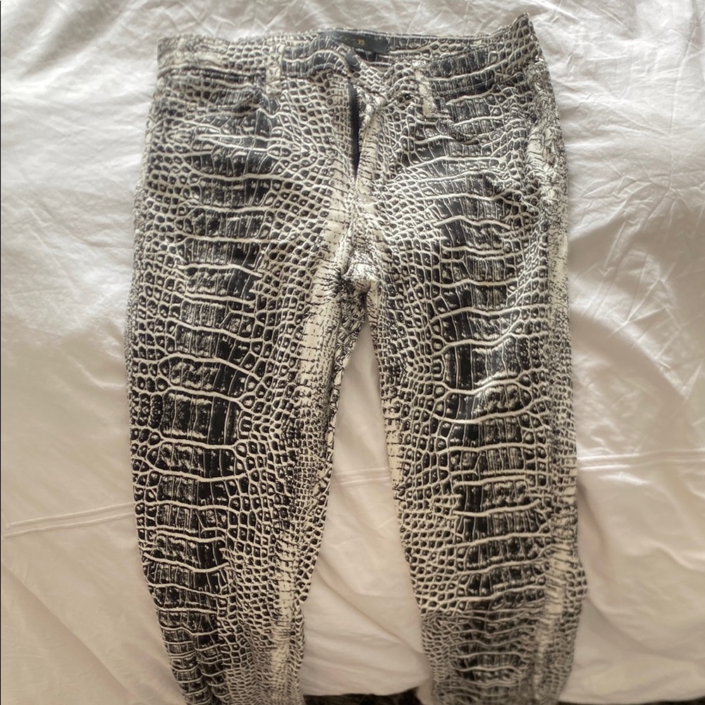 Crocodile Print Pants